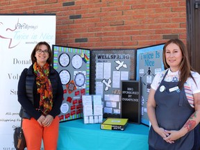Volunteer Holly Astill and Store Manager Amanda Zierath attended WellSpring’s Twice Is Nice’s appreciation barbecue last Wednesday. Their work at the store supports Wellspring Family Resource and Crisis Centre.