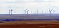 Wind turbines from the Blackspring Ridge project near Carmagay.