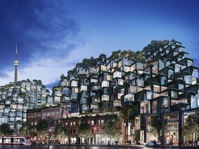 KING Toronto is a collaboration between Vancouver-based developer Westbank and Toronto-based developer Allied Properties REIT. Bjarke Ingels Group is the leading architectural firm.