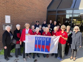 Members of local IODE chapters attended a flag-raising event at the Chatham-Kent Civic Centre as part of IODE Awareness Week. (Handout/Postmedia Network)