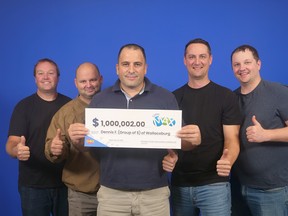 A group of coworkers from Wallaceburg, Sarnia, Mooretown and Petrolia won more than $1 million in the Lotto Max Maxmillions lottery.
Handout