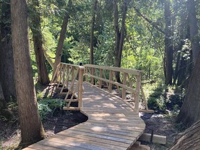 The new bridge at Naftel’s Creek Conservation Area.