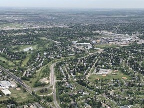 An aerial view of Sherwood Park. Last month, Strathcona County released the results of its 2022 Municipal Census, which found 100,362 people called the county home as of May 1, 2022. 
Lindsay Morey/News Staff