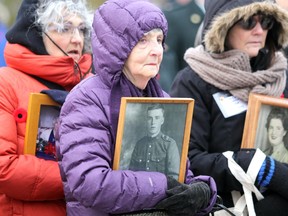 March for a Veteran participants at 2019’s Remembrance Day service. The feature will be included in Branch 25’s program again this year. Brian Kelly/The Sault Star