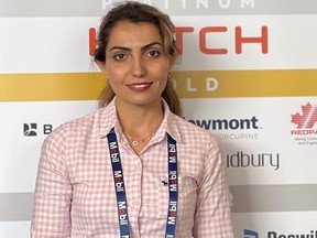 PhD candidate Maryam Pourmahdavi volunteers in September at the Maintenance, Engineering and Reliability/Mine Operators (MEMO) conference at Science North.