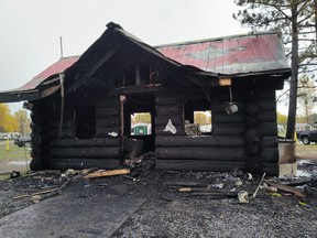 The Mine Mill 598/Unifor office after it burned earlier this week. The fire was deemed suspicious and a 36-year-old man has been charged with arson, amongst other crimes.