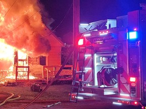 North Bay fire crews responded to a blaze this morning on Fraser Street.