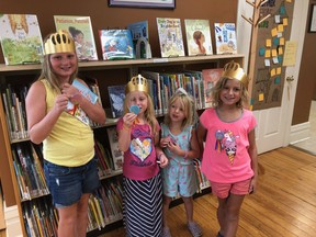 The Numan sisters of Lucknow were high achievers in the TD Summer Reading Club held at the Lucknow Public Library. Each participant received a ribbon based on how many hours of reading they completed with gold being the highest at 40 hours. Submitted photo.