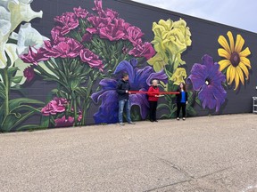 The Fort Saskatchewan downtown mural project was officially unveiled this week. Photo Supplied.