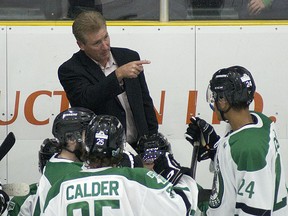 Terriers' Assistant Coach Paul Harland directing his players from the bench this season. (supplied photo)