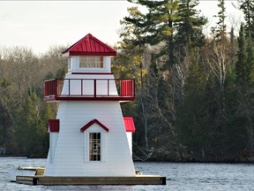 The replica lighthouse on Lake Cecebe in Magnetawan was built by a local company. The cost of the entire project was about $50,000.