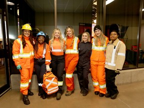 The women’s work wear fashion show was a highlight of the Vale Women in Trades, Mining and Friends Social held in Cambrian College’s eDome.