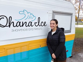 Maria Whittal, 15, owner of Ohana Ice and Treats, has been named Youth Entrepreneur of the Year by the Chatham-Kent Chamber of Commerce. Ellwood Shreve/Postmedia