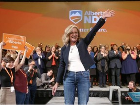 Alberta NDP leader Rachel Notley speaks at the NDP provincial convention in downtown Calgary on Saturday, Oct. 22. Jim Wells/Postmedia