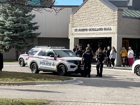 One student has been arrested following a gun scare at St. Joseph Scollard Hall this afternoon. Police recovered a "replica gun."