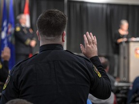 County protective and emergency services personnel were recognized for their work and accomplishments. New firefighters were sworn in during the first in-person ceremony since the onset of the pandemic.