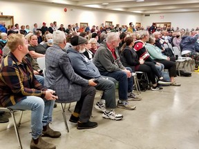 Hundreds filled Chesley Community Centre where plans for the future of Chesely's emergency department and hospital itself were discussed Tuesday, Oct. 18, 2022.