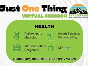 Livingstone Range School Division's virtual session series, Just One Thing.