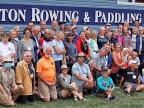 Participants in the recent World Rowing Tour, which passed through Quinte in mid-September, were treated to a barbecue dinner at the Trenton Rowing Club. SUBMITTED PHOTO