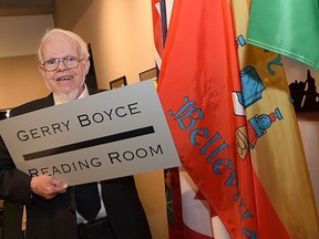 The Reading Room at the Community Archives bears Gerry Boyce's name. The tributes were many and heartfelt Wednesday as a near capacity crowd turned out at Boyce's funeral at St. Columba Presbyterian Church. BOB HOUSE PHOTO