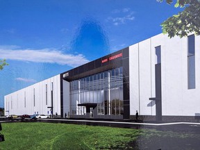 This is an artist's rendering of the $104 million US Barry Callebaut chocolate factory to be constructed in the northwest industrial area of Brantford.