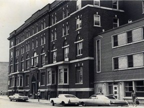 A photo circa 1970s shows the YM-YWCA building in downtown Brantford. Brant Historical Society