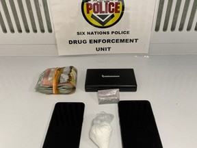 Police on Six Nations of the Grand River say a traffic stop resulted in a drug bust.