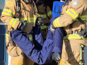 Brant County firefighters are using a thermal mannequin for training. Submitted