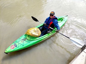 Randa Speller was among those who came out to the second annual CK Paddle & Clean of the Thames River and McGregor Creek on Saturday in Chatham. PHOTO Ellwood Shreve/Chatham Daily News