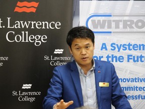 Daniel Liao, St. Lawrence College dean for applied science, technology and trades, on Monday in Cornwall.