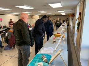 Tour participants in the main hall checking out various available activities at the Seaway Senior Citizens Club Centre. Photo on Friday, October 28, 2022, in Cornwall, Ont. Todd Hambleton/Cornwall Standard-Freeholder/Postmedia Network