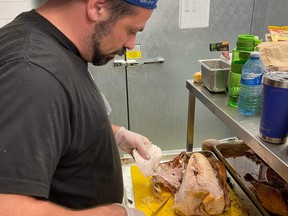 Preparations are being made to host 300 guests at the Gathering Place for a festive Thanksgiving dinner Monday afternoon