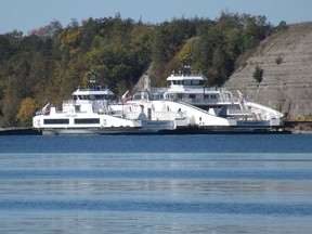 Amherst Islander II, left, and Wolfe Islander IV arrived in the Kingston area more than two years ago.