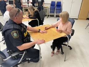 It was pink nail day for some enforcement professions at North Bay Police Headquarters