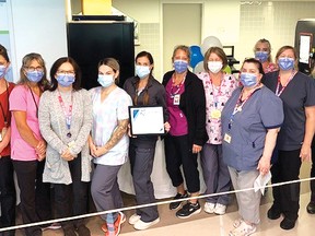 Cutline #1: The Espanola Nursing Home staff received the team award for providing exceptional care despite the challenges thrown at them by COVID-19. 
Photo provided