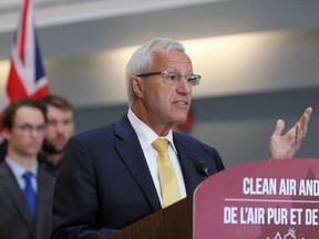 Vic Fedeli, minister of Economic Development, Job Creation and Trade, recognized volunteers at an awards ceremony last month.