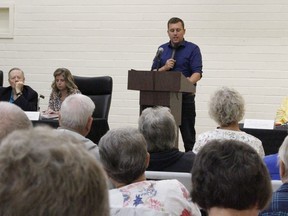 Sam Schofield, president for the Pincher Creek and District Chamber of Commerce, acted as the facilitator for the by-election forum on Oct. 5.