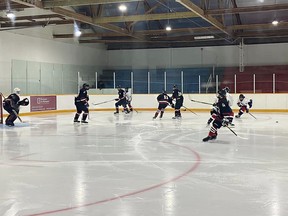Pincher Creek U18 Huskies hockey team played against the Lethbridge White team on Oct. 14 at the MCC Arena in Pincher Creek.