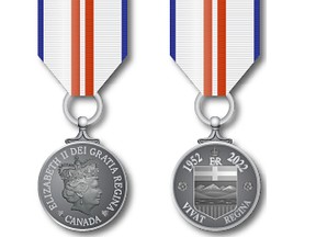 The front of the platinum jubilee medal features Queen Elizabeth II with her Canadian Style and title, along with two maple leaves, while the back displays the Alberta Provincial Shield, the Queen's Royal Cypher, and the dates being celebrated (1952-2022), separated by Wild Roses and the phrase 'VIVAT REGINA', meaning 'Long Live The Queen', the Government of Alberta said on their website.