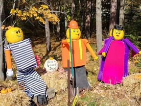 Taking top spot in the 2022 Petawawa Ramble Residential Pumpkin Folks Harvest Display Contest Best Harvest Display with a Theme category was "Lego Pumpkin Folks" by Heather Jobe.