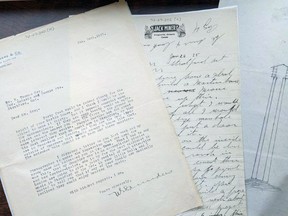 Two of Canada's most renowned naturalists responded to a letter from R.T. Orr asking for advice on building a birdhouse atop a chimney in what is now the Shakespearean Gardens.
(Stratford-Perth Archives)