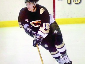 Sault Ste. Marie, Ont. product Bryan Pearse, in action with the Northern Michigan Black of the NOJHL, circa 2005.