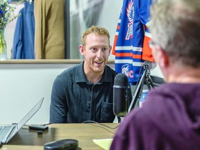 Sault College Cougars assistant coach Tanner Burton, appearing on a recent edition of the Hockey North Show podcast. BOB DAVIE