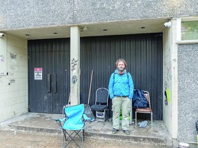 Alain Blais, a resident of the Verdi shelter, was part of the group that camped out at the Ronald A. Irwin Civic Centre last year and then one of the first to move into the Verdi shelter when it opened in 2021. BOB DAVIES