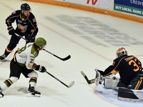 The Battalion's Nic Sima with a scoring chance