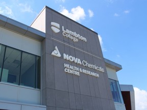 Lambton College's Nova Chemicals Health and Research Centre in Sarnia is shown in this file photo.