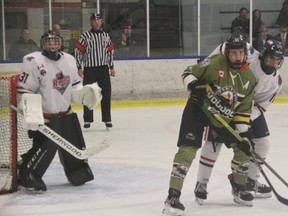 The Powassan Voodoos rode a big 2nd period to beat the French River Rapids 4-2 in NOJHL action Friday night