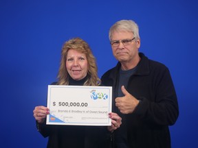 Married couple Brenda and Bradley Hammill have been playing the lottery for 40 years and that dedication paid off in June when they purchased a winning ticket. Photo supplied by OLG.