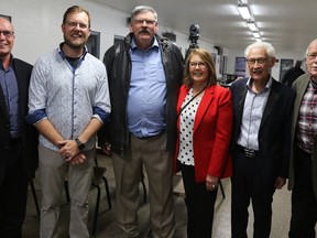 From left to right, Robert Uhrig, Brandon Forder, Tony Bell, Shirley Keaveney, Ross Kentner and Harley Greenfield will represent Meaford ratepayers for the next council term along with Steve Bartley, not present. Greg Cowan/The Sun Times