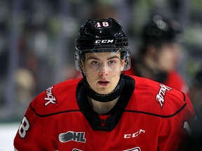 Servac Petrovsky of the Owen Sound Attack. Photo by Luke Durda/OHL Images